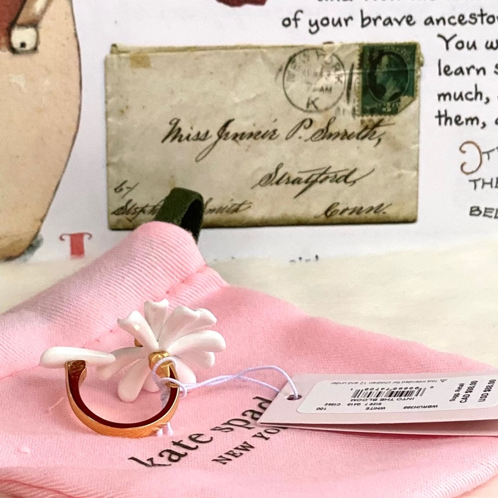 RELISTED- NWT KATE SPADE ♠️ INTO THE BLOOM RING - 7 - Picture 7 of 8